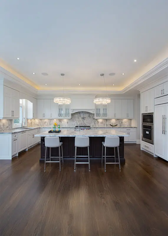 Interior of modern kitchen.